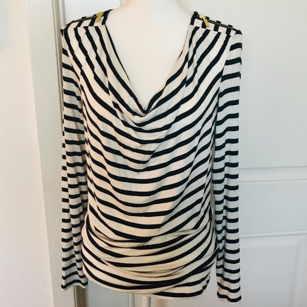 Michael Kors striped long sleeve top Medium